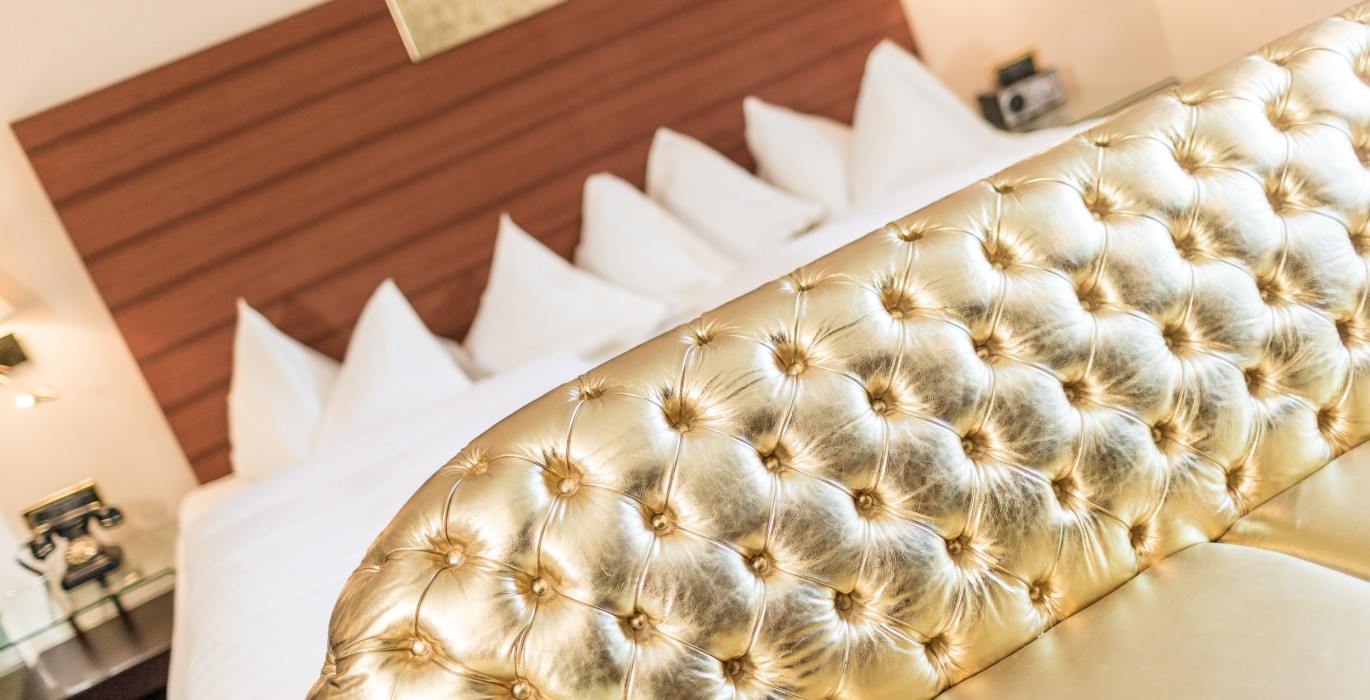 Traumzimmer Meranerhof Detailbild Bett im Traumzimmer vom Meranerhof