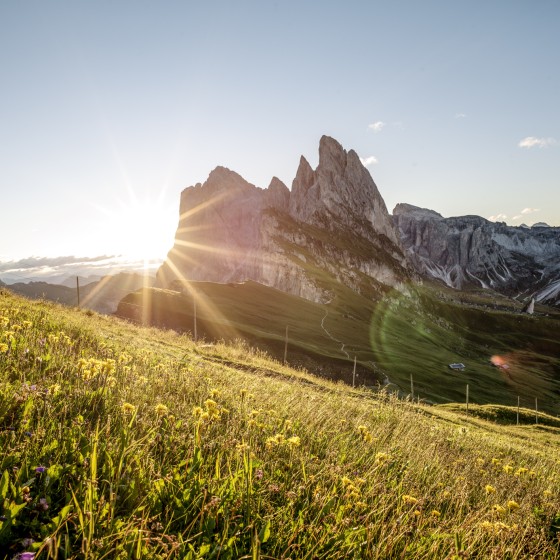 Lanschaft Südtirol Wunderschöne Lanschaft mit Bergblick in Südtirol