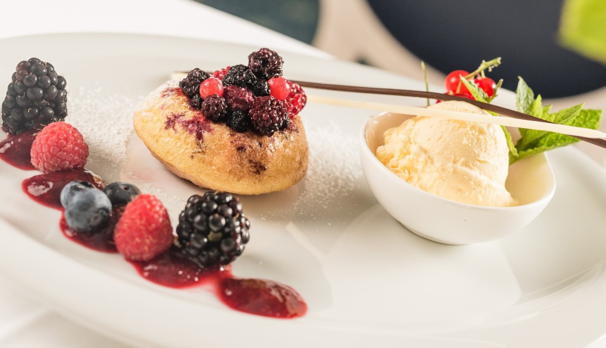 Dessert Meranerhof Köstliches und liebevoll zubereitetes Dessert im Hotel Meranerhof