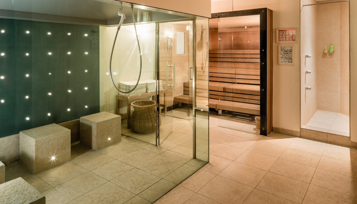 Gemütlicher Saunabereich in der Wellnessoase Meranerhof