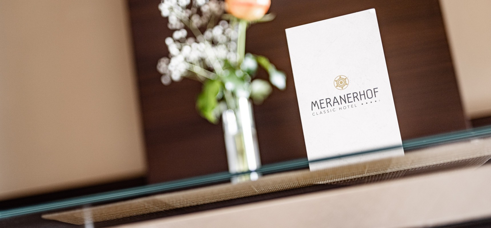 Rezeption Detailbild Prospekt, Meranerhof