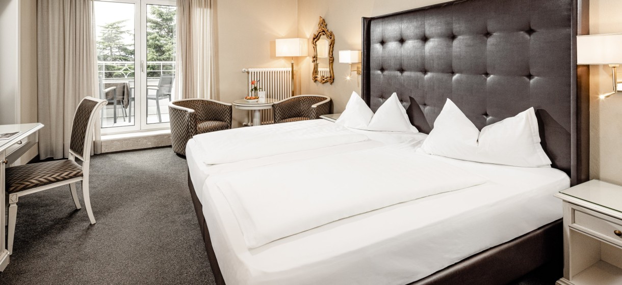 Dopplezimmer mit Gartenblick Doppelzimmer mit Balkon auf den Blick zum Garten, Meranerhof