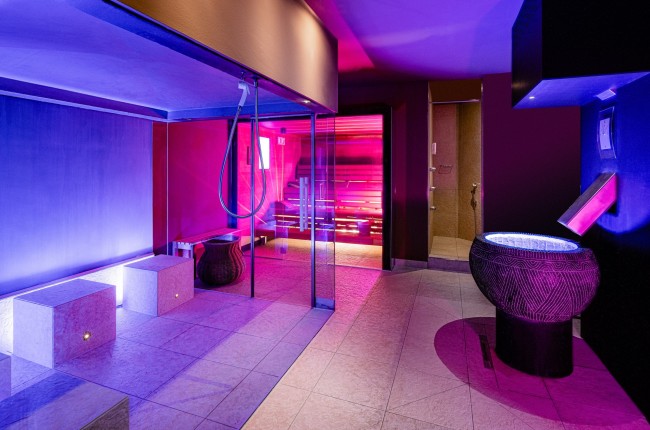 Saunabereich Hotel Meranerhof Schöner Saunabereich in der Wellnessoase im Hotel Meranerhof