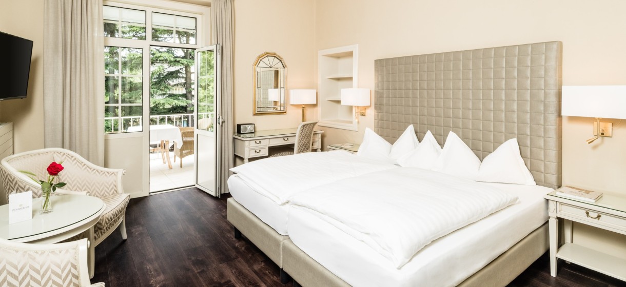 Doppelzimmer Gartenseite, Meranerhof Meranerhof Doppelzimmer Gartenseite mit Balkon