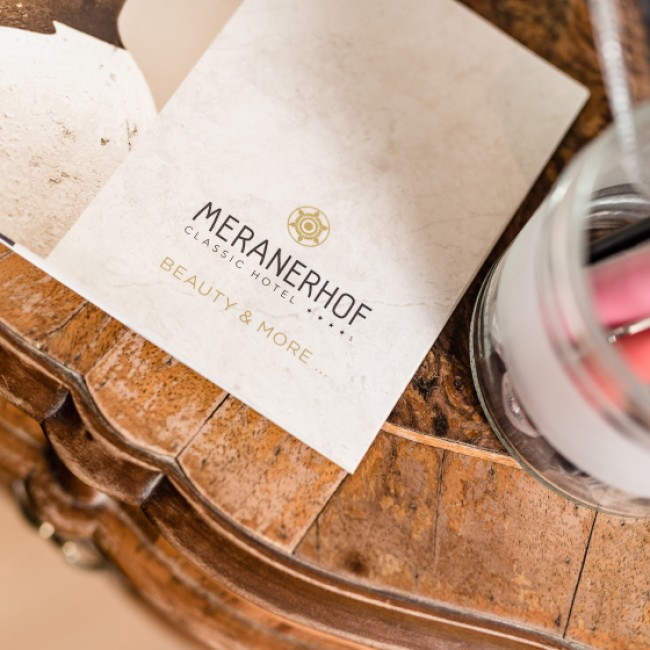 Beautyprospekt Meranerhof Ein Beautyprospekt im Hotel Meranerhof, im Zentrum von Meran